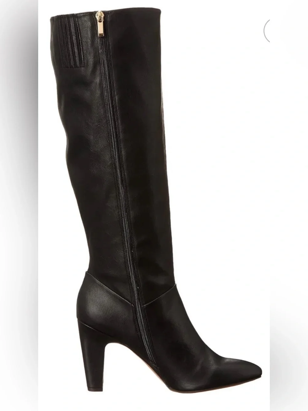 Franco Sarto Black Zip Knee-High Heel Boots size 9